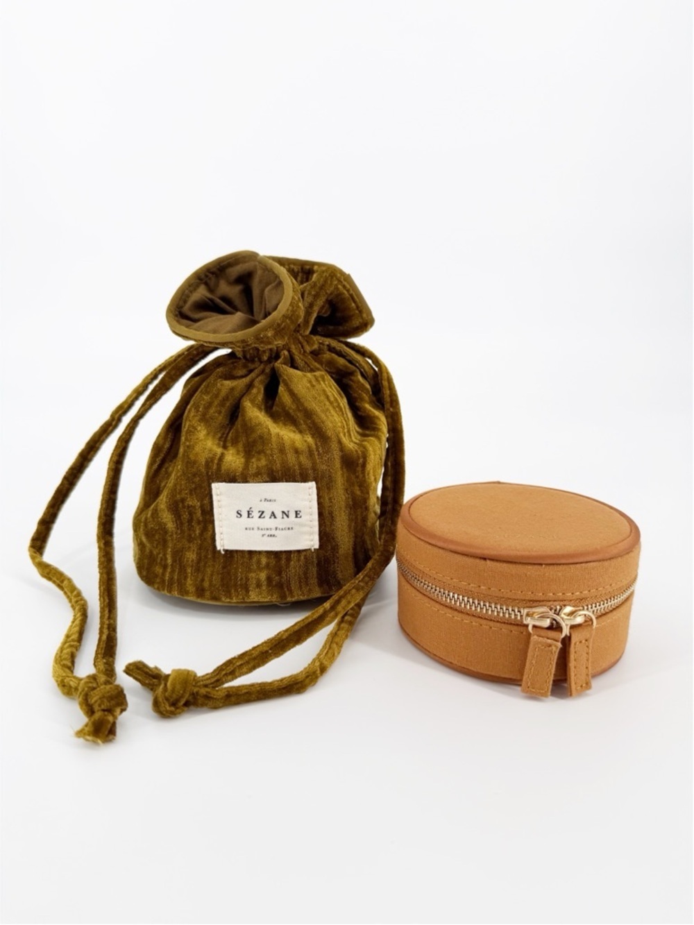 Sezane Jewelry Case and Accessories Bag